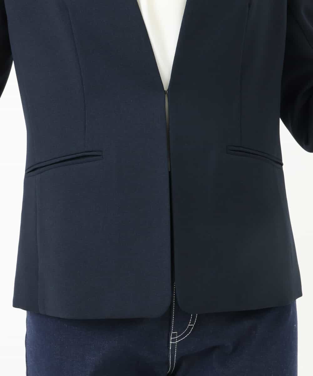 FKDFS34210 MK MICHEL KLEIN(MK ミッシェルクラン) カラーレスジャケット/セットアップ対応/洗える ネイビー