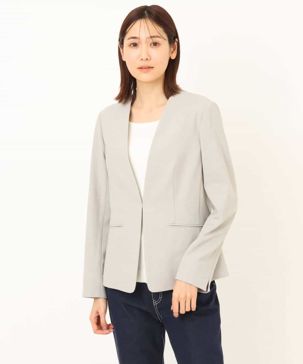 FKDFS34210 MK MICHEL KLEIN(MK ミッシェルクラン) カラーレスジャケット/セットアップ対応/洗える ネイビー