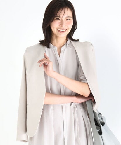 FKDGD33230 MK MICHEL KLEIN ドライタッチストレッチ カラーレスジャケット/イージーケア/洗える