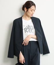 FKDGD33230 MK MICHEL KLEIN(MK ミッシェルクラン) [イージーケア/洗える]ドライタッチストレッチ カラーレスジャケット グレージュ