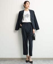 FKDGD33230 MK MICHEL KLEIN(MK ミッシェルクラン) [イージーケア/洗える]ドライタッチストレッチ カラーレスジャケット グレージュ
