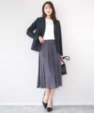 FKDGD33230 MK MICHEL KLEIN(MK ミッシェルクラン) ドライタッチストレッチ カラーレスジャケット/イージーケア/洗える グレージュ