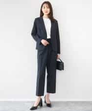 FKDGD33230 MK MICHEL KLEIN(MK ミッシェルクラン) ドライタッチストレッチ カラーレスジャケット/イージーケア/洗える グレージュ