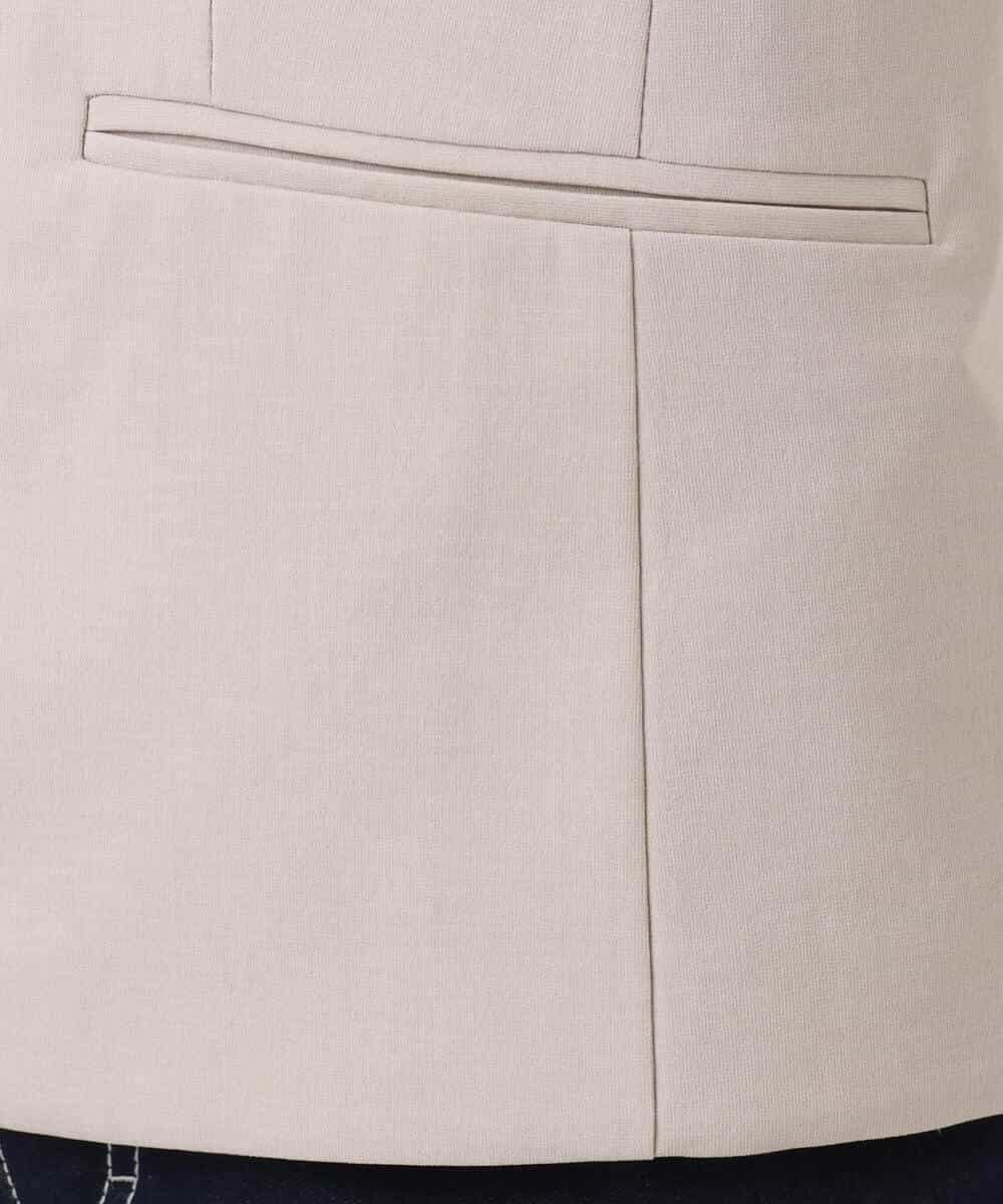 FKDGD33230 MK MICHEL KLEIN(MK ミッシェルクラン) ドライタッチストレッチ カラーレスジャケット/イージーケア/洗える グレージュ