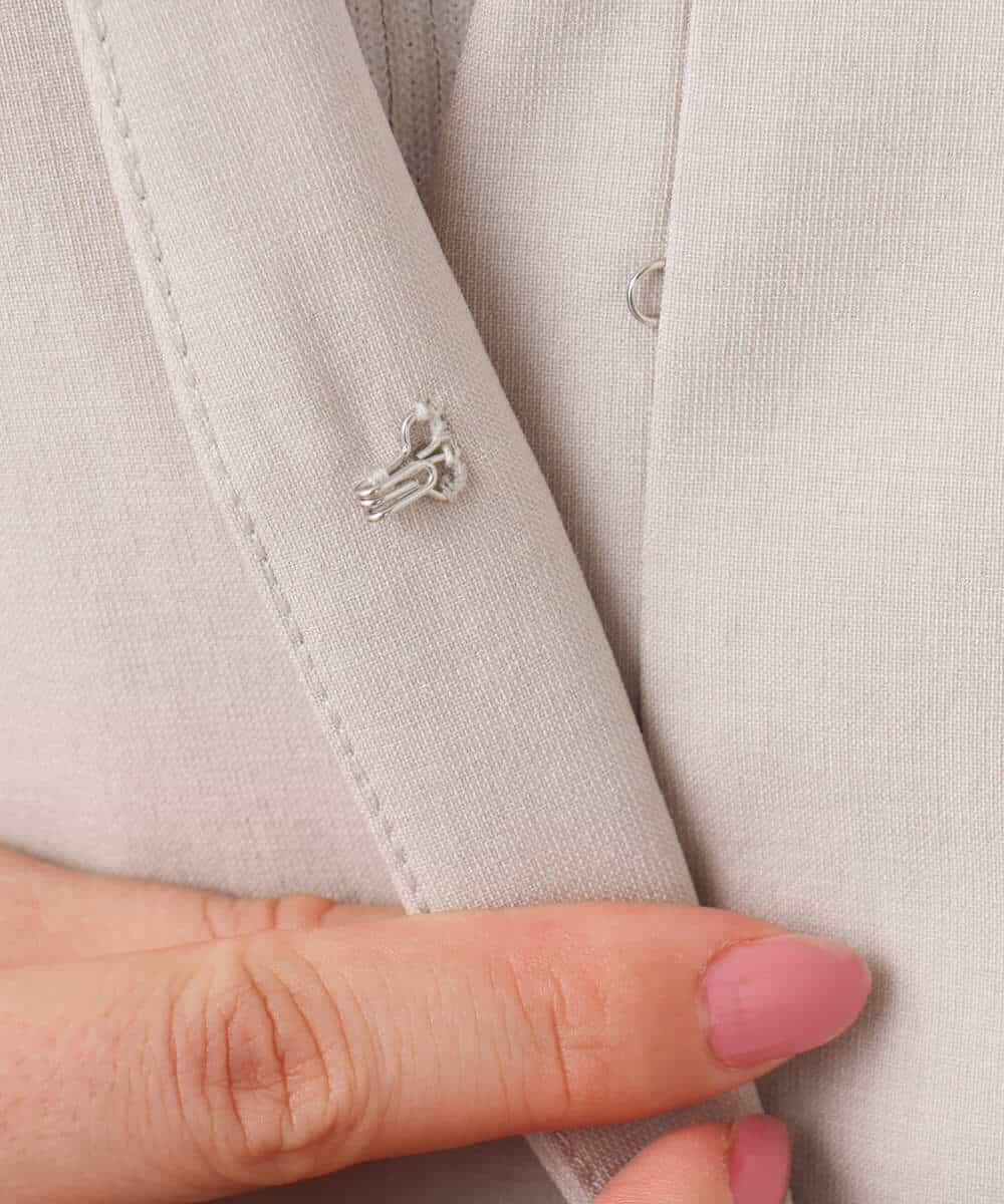 FKDGD33230 MK MICHEL KLEIN(MK ミッシェルクラン) ドライタッチストレッチ カラーレスジャケット/イージーケア/洗える グレージュ