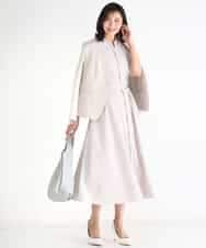 FKDGD33230 MK MICHEL KLEIN(MK ミッシェルクラン) ドライタッチストレッチ カラーレスジャケット/イージーケア/洗える グレージュ