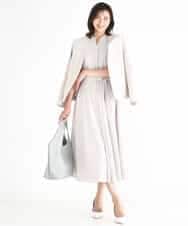 FKDGD33230 MK MICHEL KLEIN(MK ミッシェルクラン) ドライタッチストレッチ カラーレスジャケット/イージーケア/洗える グレージュ