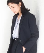 FKDGD34230 MK MICHEL KLEIN(MK ミッシェルクラン) ドライタッチストレッチ テーラードジャケット/イージーケア/洗える ネイビー