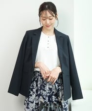 FKDGD34230 MK MICHEL KLEIN(MK ミッシェルクラン) [イージーケア/洗える]ドライタッチストレッチ テーラードジャケット グレージュ