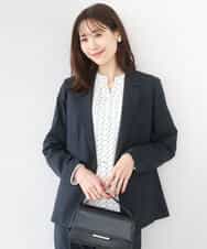 FKDGD34230 MK MICHEL KLEIN(MK ミッシェルクラン) ドライタッチストレッチ テーラードジャケット/イージーケア/洗える グレージュ