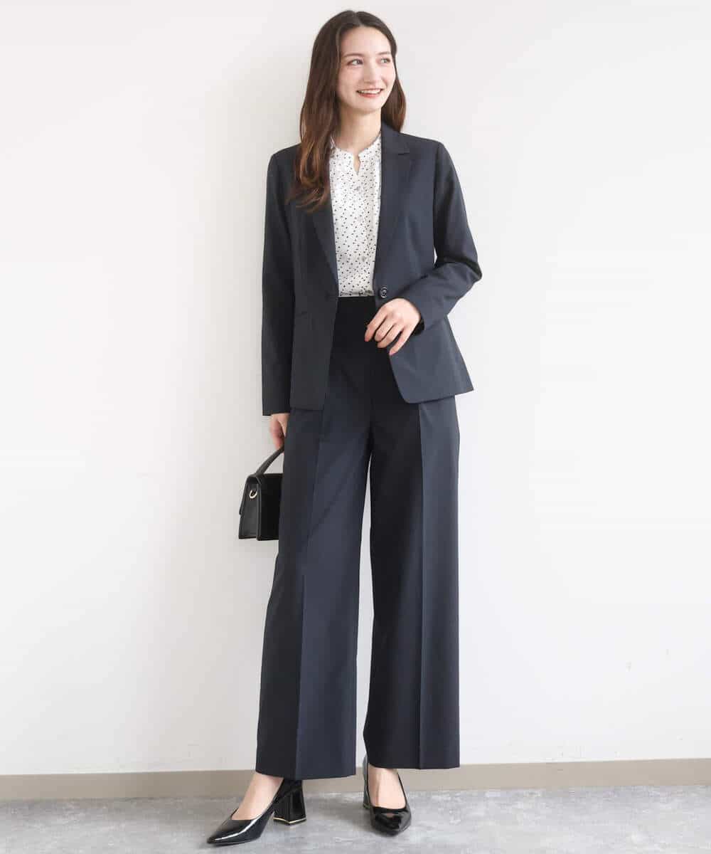 FKDGD34230 MK MICHEL KLEIN(MK ミッシェルクラン) ドライタッチストレッチ テーラードジャケット/イージーケア/洗える グレージュ