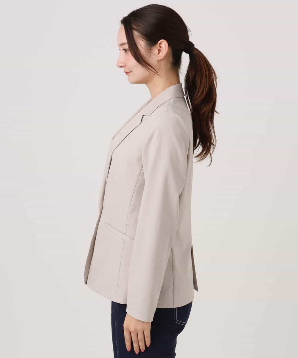 FKDGD34230 MK MICHEL KLEIN(MK ミッシェルクラン) ドライタッチストレッチ テーラードジャケット/イージーケア/洗える グレージュ