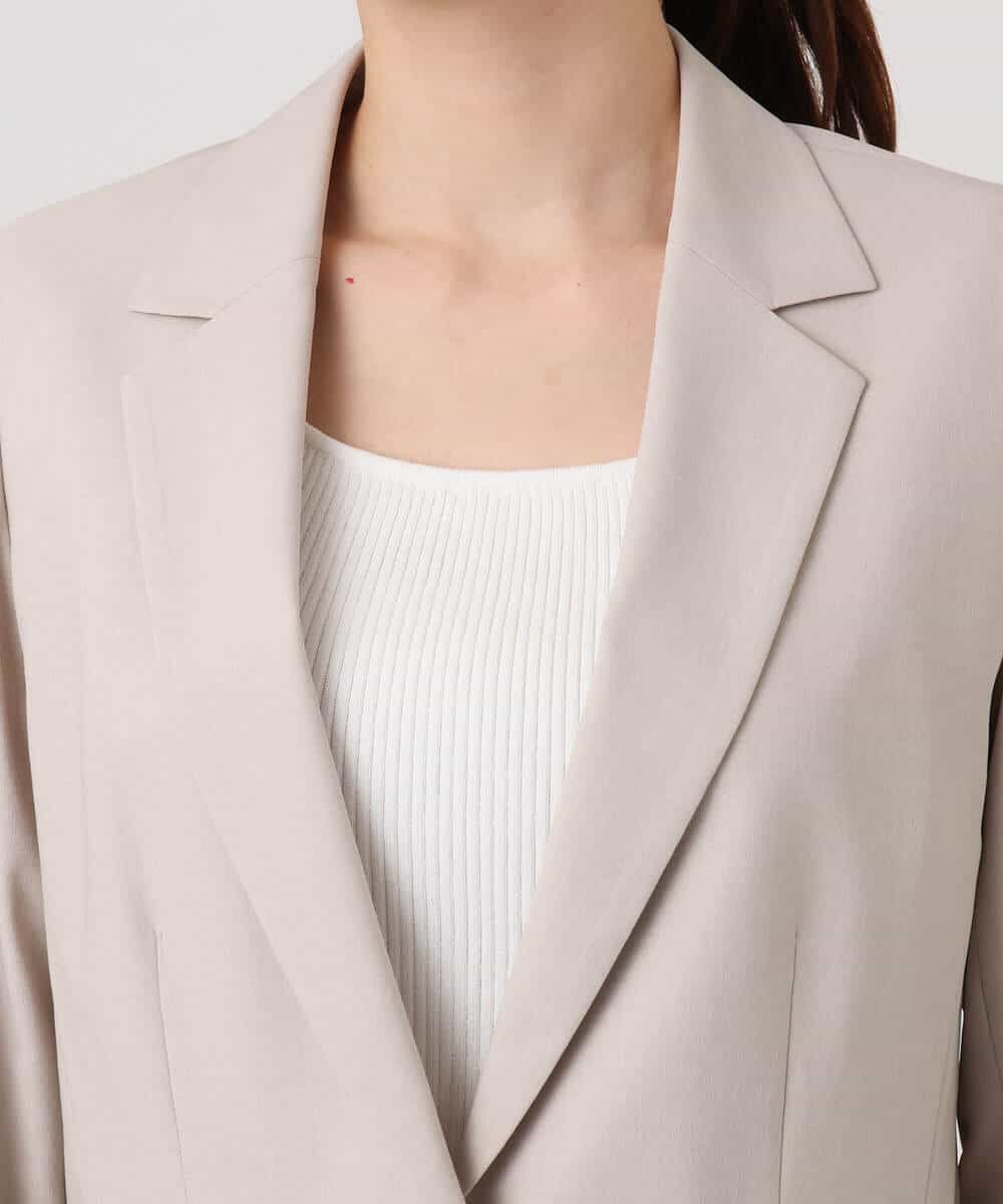 FKDGD34230 MK MICHEL KLEIN(MK ミッシェルクラン) ドライタッチストレッチ テーラードジャケット/イージーケア/洗える グレージュ