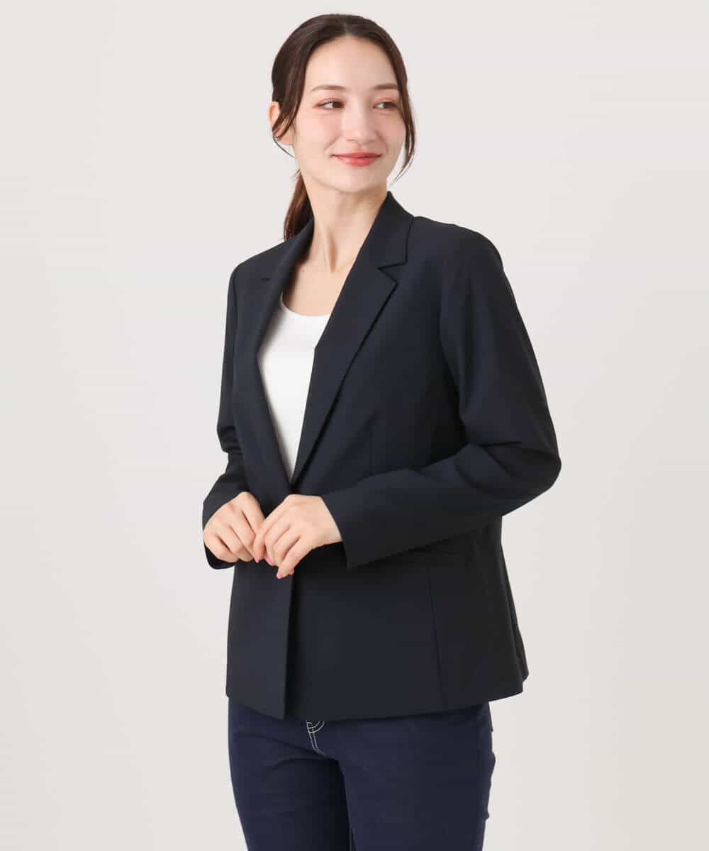 FKDGD34230 MK MICHEL KLEIN(MK ミッシェルクラン) ドライタッチストレッチ テーラードジャケット/イージーケア/洗える グレージュ