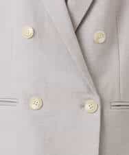 FKDGD46240 MK MICHEL KLEIN(MK ミッシェルクラン) バイオヴィンテージツイル ダブルブレストジャケット/接触冷感/UVカット/速乾/洗える グレージュ