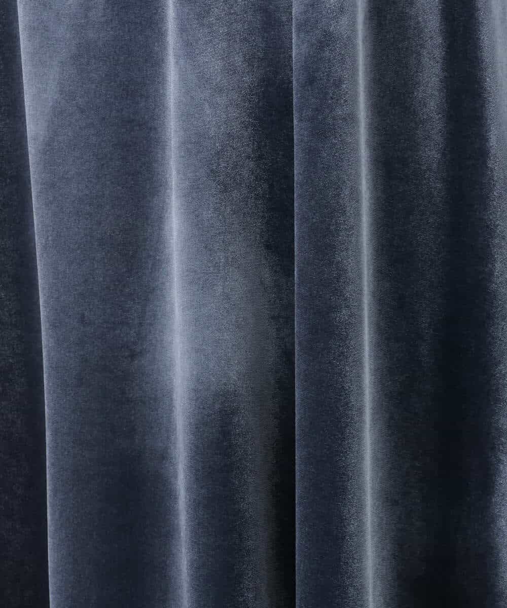 FKEAD31200 MK MICHEL KLEIN(MK ミッシェルクラン) スノーベロア ショルダーストラップワンピース/洗える ブルー