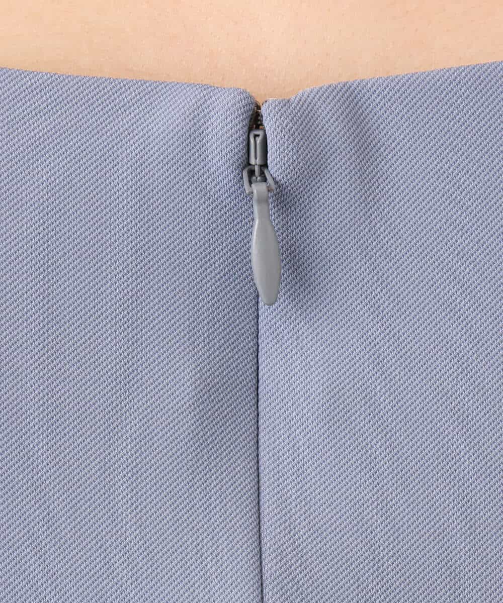 FKEAD40200 MK MICHEL KLEIN(MK ミッシェルクラン) ツイルジャージーワンピース/洗える グレイッシュブルー