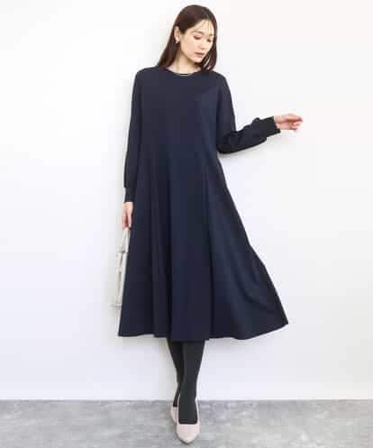 FKEAD40200 MK MICHEL KLEIN ツイルジャージーワンピース/洗える