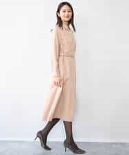 FKEAG62250 MK MICHEL KLEIN(MK ミッシェルクラン) [洗える]ウールライク衿付きワンピース ブラック