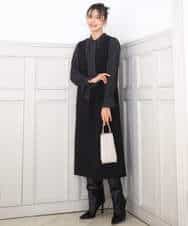 FKEBD51230 MK MICHEL KLEIN(MK ミッシェルクラン) ウールライク Vネックジャンパースカート/洗える グレー