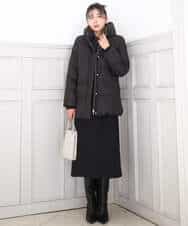 FKEBD51230 MK MICHEL KLEIN(MK ミッシェルクラン) ウールライク Vネックジャンパースカート/洗える グレー