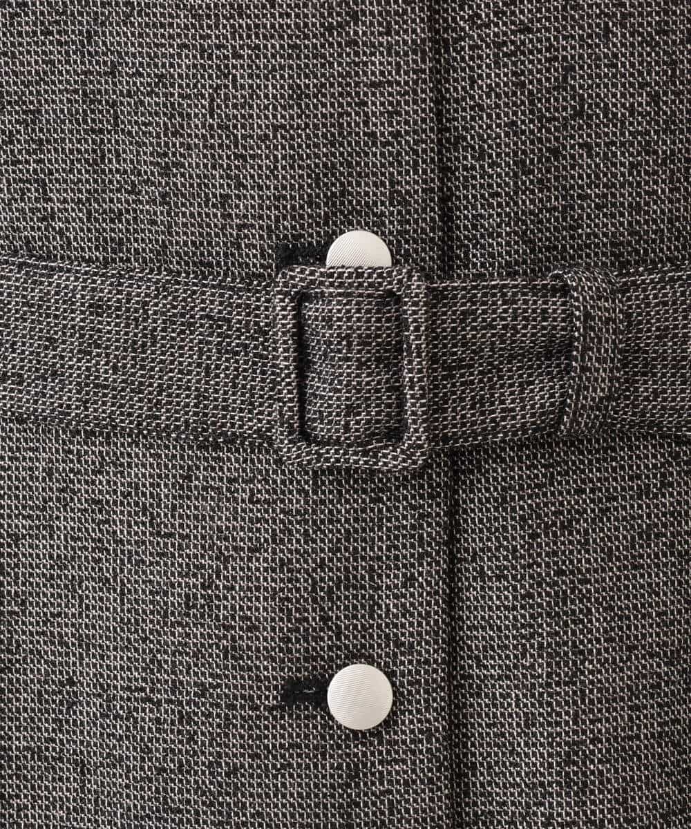 FKEDG72270 MK MICHEL KLEIN(MK ミッシェルクラン) [洗える]ツイードVネックジャンパースカート ブラック