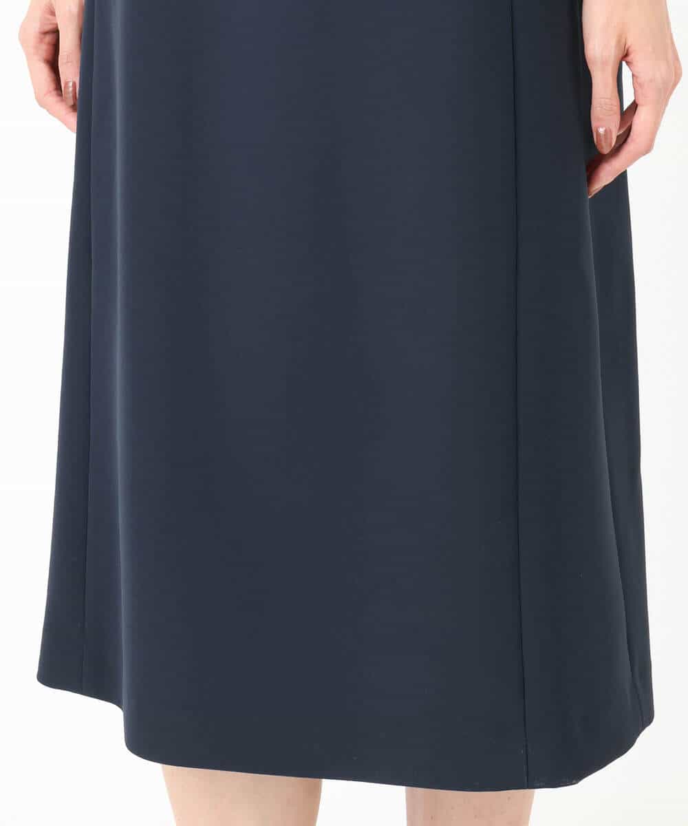 FKEFD13230 MK MICHEL KLEIN(MK ミッシェルクラン) レース衿付きサックワンピース/防シワ/洗える ネイビー