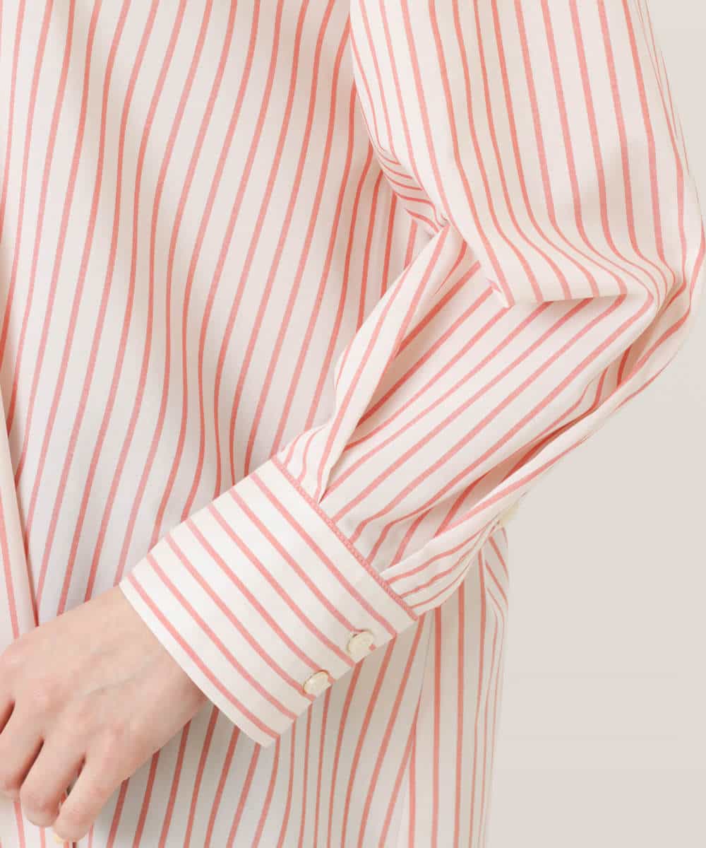 ストライプ柄ロングシャツワンピース 洗える ワンピース Mk Michel Klein Mk ミッシェルクラン イトキンオンラインストア