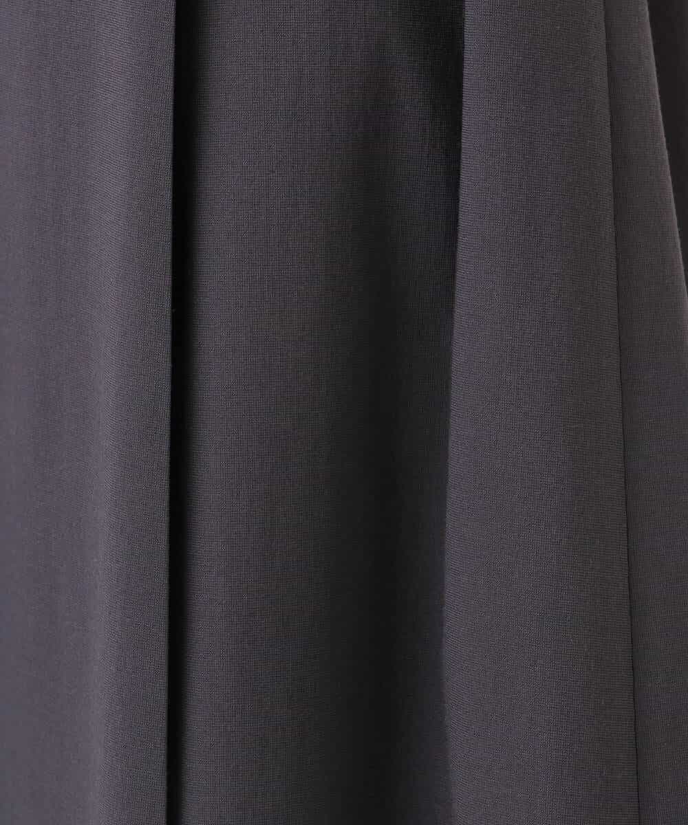 FKEGA55230 MK MICHEL KLEIN(MK ミッシェルクラン) サイドベルトデザイン ウエストタックストレッチワンピース/洗える ダークグレー