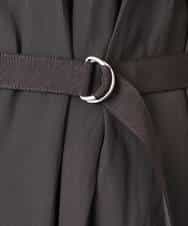 FKEGD26210 MK MICHEL KLEIN(MK ミッシェルクラン) サテンギャザーワンピース/洗える ダークグレー