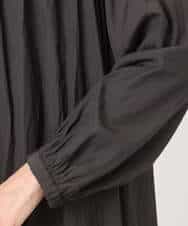 FKEGD26210 MK MICHEL KLEIN(MK ミッシェルクラン) サテンギャザーワンピース/洗える ダークグレー