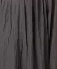 FKEGD26210 MK MICHEL KLEIN(MK ミッシェルクラン) サテンギャザーワンピース/洗える ダークグレー