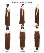 FKEGD37210 MK MICHEL KLEIN(MK ミッシェルクラン) サテンキャミワンピース/洗える ブラウン