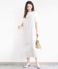 FKEGD37210 MK MICHEL KLEIN(MK ミッシェルクラン) サテンキャミワンピース/洗える ブラウン