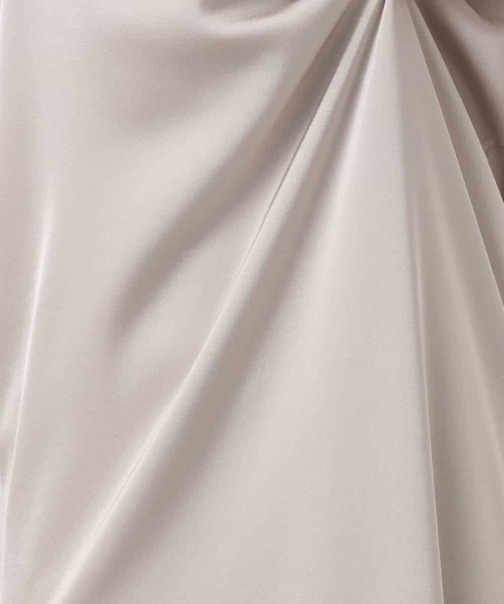 FKEGD37210 MK MICHEL KLEIN(MK ミッシェルクラン) サテンキャミワンピース/洗える ブラウン