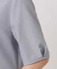 FKEGD38210 MK MICHEL KLEIN(MK ミッシェルクラン) サッカーストライプ ウエストタックワンピース/洗える ネイビー