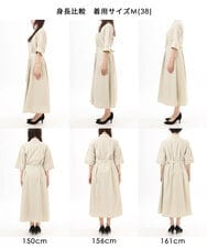 FKEGD40220 MK MICHEL KLEIN(MK ミッシェルクラン) [UVカット/洗える]ハーフスリーブ シャツワンピース ベージュ