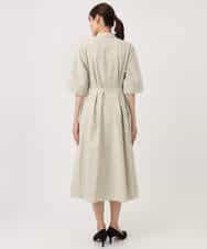 FKEGD40220 MK MICHEL KLEIN(MK ミッシェルクラン) ハーフスリーブ シャツワンピース/UVカット/洗える ベージュ