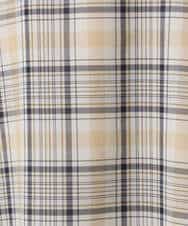 FKEGD46230 MK MICHEL KLEIN(MK ミッシェルクラン) オーガンジーチェック柄フレアシルエットワンピース/洗える ベージュ