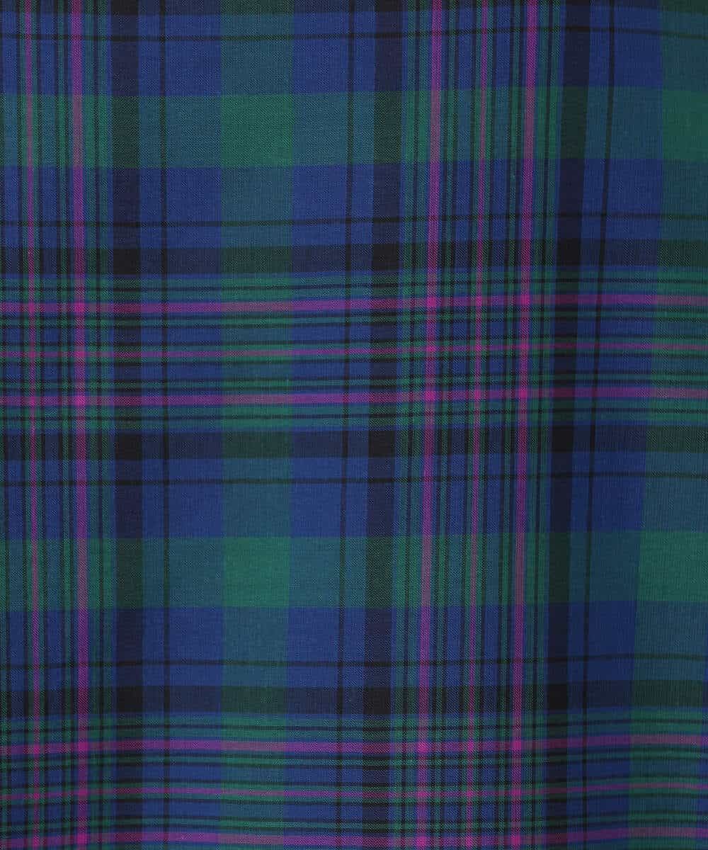 FKEGD46230 MK MICHEL KLEIN(MK ミッシェルクラン) オーガンジーチェック柄フレアシルエットワンピース/洗える ベージュ