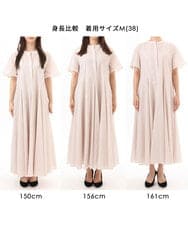 FKEGD47240 MK MICHEL KLEIN(MK ミッシェルクラン) [洗える]サッカー調ウエスト切り替えワンピース ブラウン