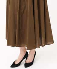 FKEGD47240 MK MICHEL KLEIN(MK ミッシェルクラン) サッカー調ウエスト切り替えワンピース/洗える ブラウン