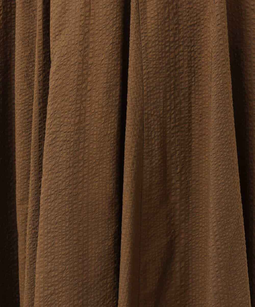 FKEGD47240 MK MICHEL KLEIN(MK ミッシェルクラン) サッカー調ウエスト切り替えワンピース/洗える ブラウン