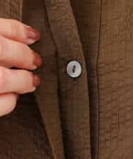 FKEGD47240 MK MICHEL KLEIN(MK ミッシェルクラン) サッカー調ウエスト切り替えワンピース/洗える ブラウン