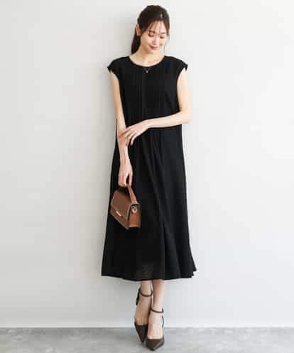 FKEGD52240 MK MICHEL KLEIN [洗える]幾何柄レースAラインワンピース