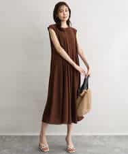 FKEGD52240 MK MICHEL KLEIN(MK ミッシェルクラン) [洗える]幾何柄レースAラインワンピース ブラック