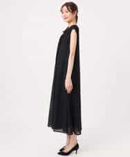 FKEGD52240 MK MICHEL KLEIN(MK ミッシェルクラン) [洗える]幾何柄レースAラインワンピース ブラック