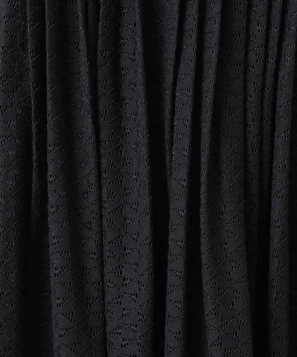 FKEGD52240 MK MICHEL KLEIN(MK ミッシェルクラン) [洗える]幾何柄レースAラインワンピース ブラック