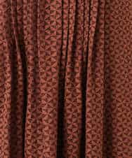 FKEGD52240 MK MICHEL KLEIN(MK ミッシェルクラン) [洗える]幾何柄レースAラインワンピース ブラック