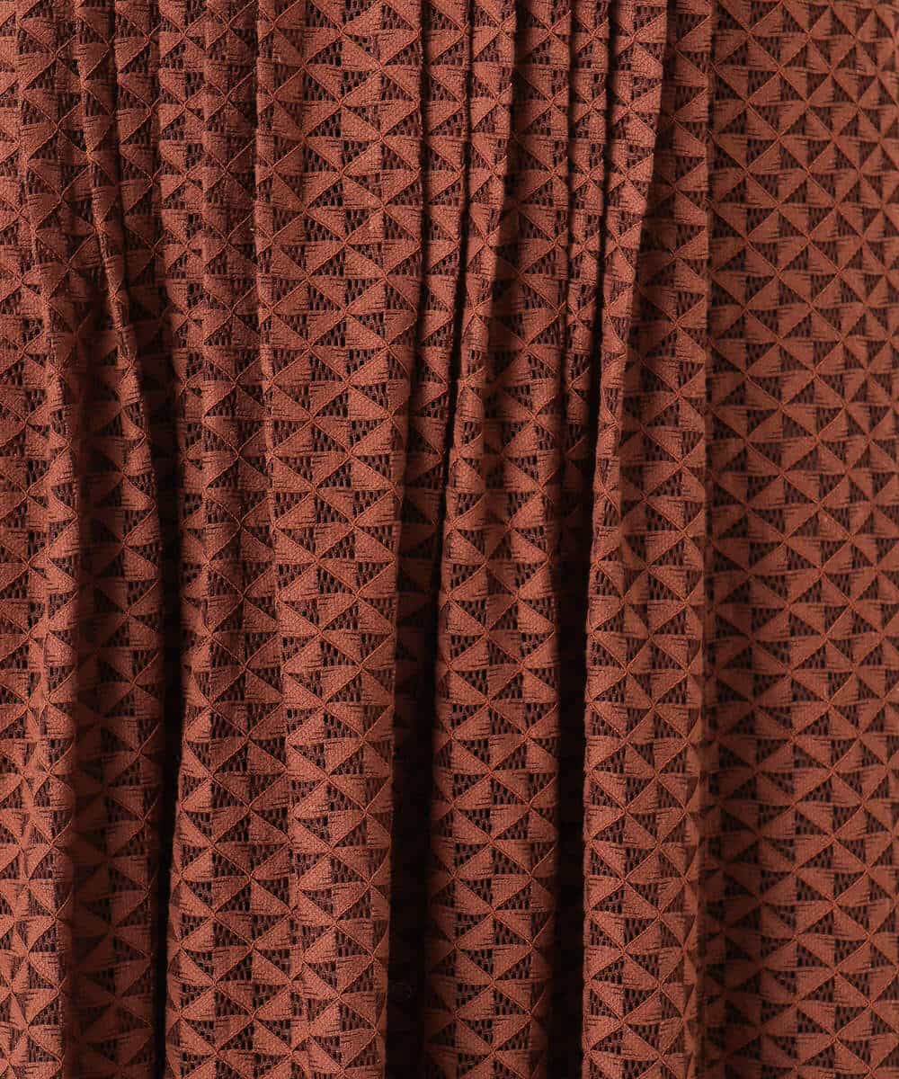 FKEGD52240 MK MICHEL KLEIN(MK ミッシェルクラン) [洗える]幾何柄レースAラインワンピース ブラック